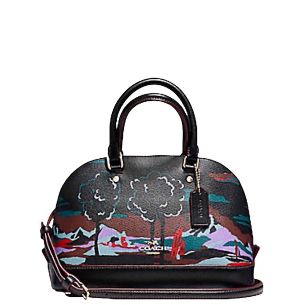 NWT Coach Sierra Satchel Mini Crossbody Strap Limited Edition Landscape